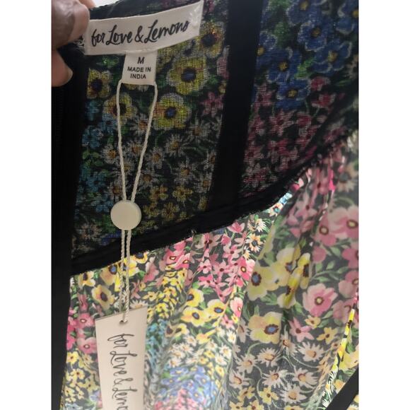 NWT For Love & Lemons Ruth Mini Dress in Blue Sz M - Picture 5 of 13